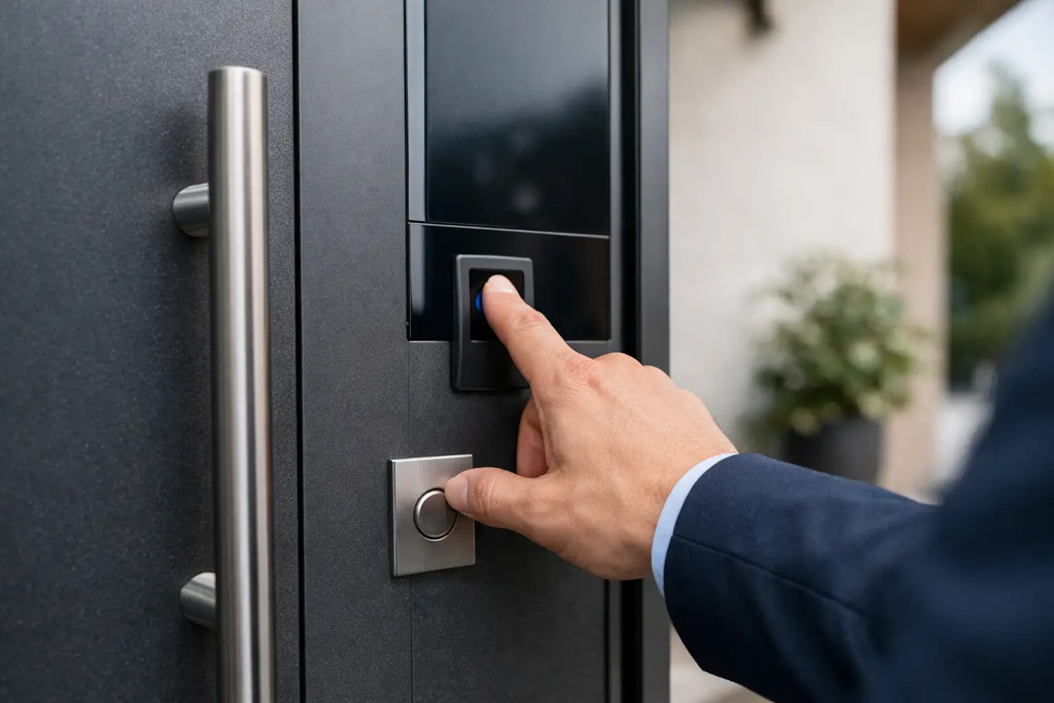 Alu Haustür mit Fingerscanner richtig wählen