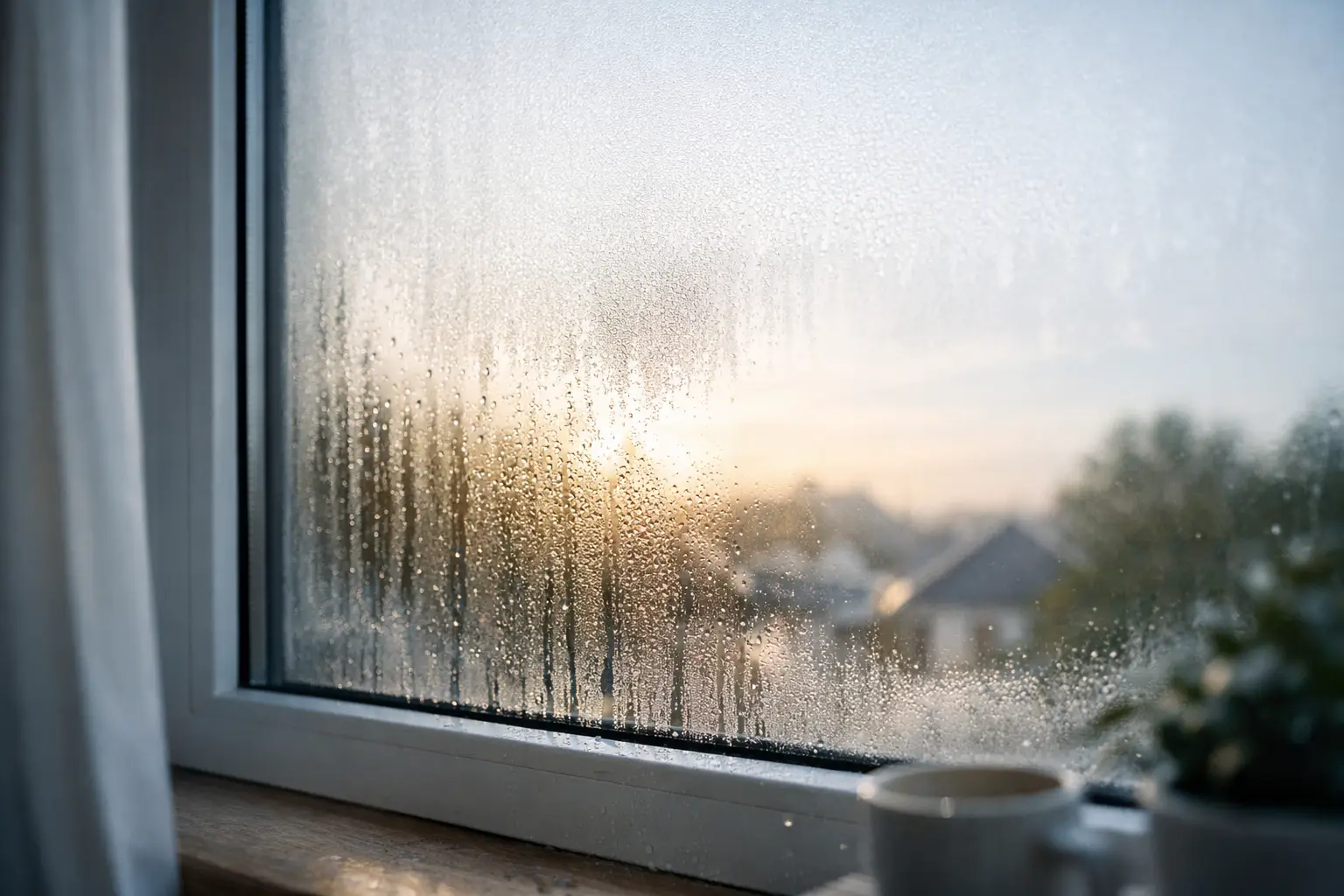 Warum beschlägt die Fensterinnenseite morgens?