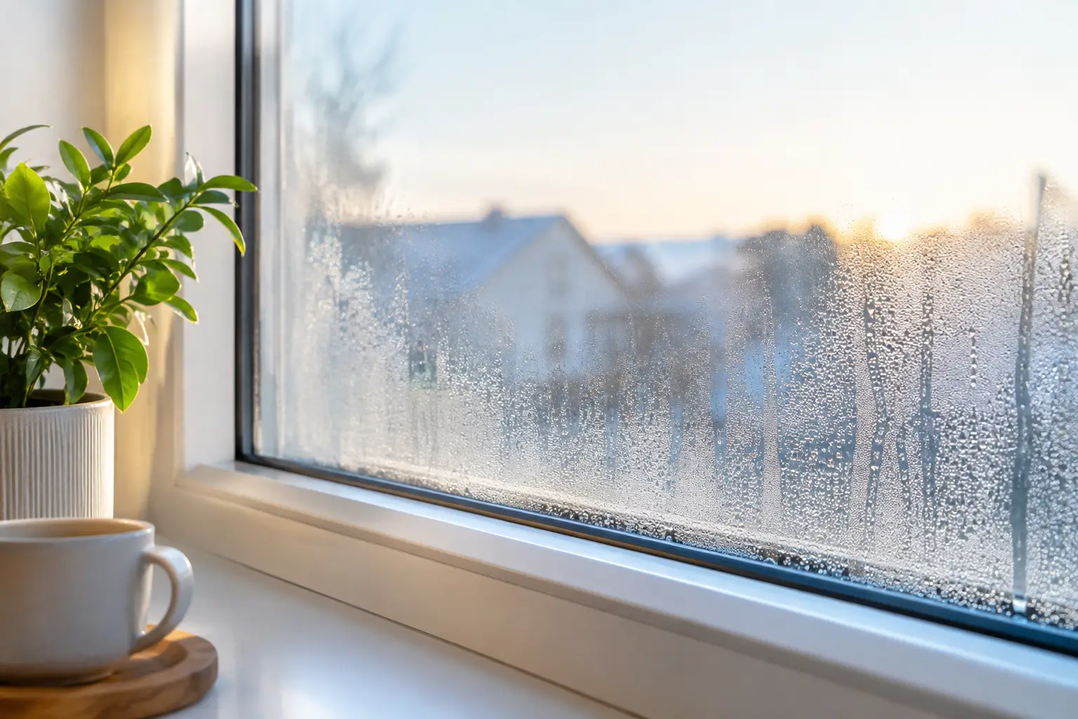 Warum beschlägt die Fensterinnenseite morgens?