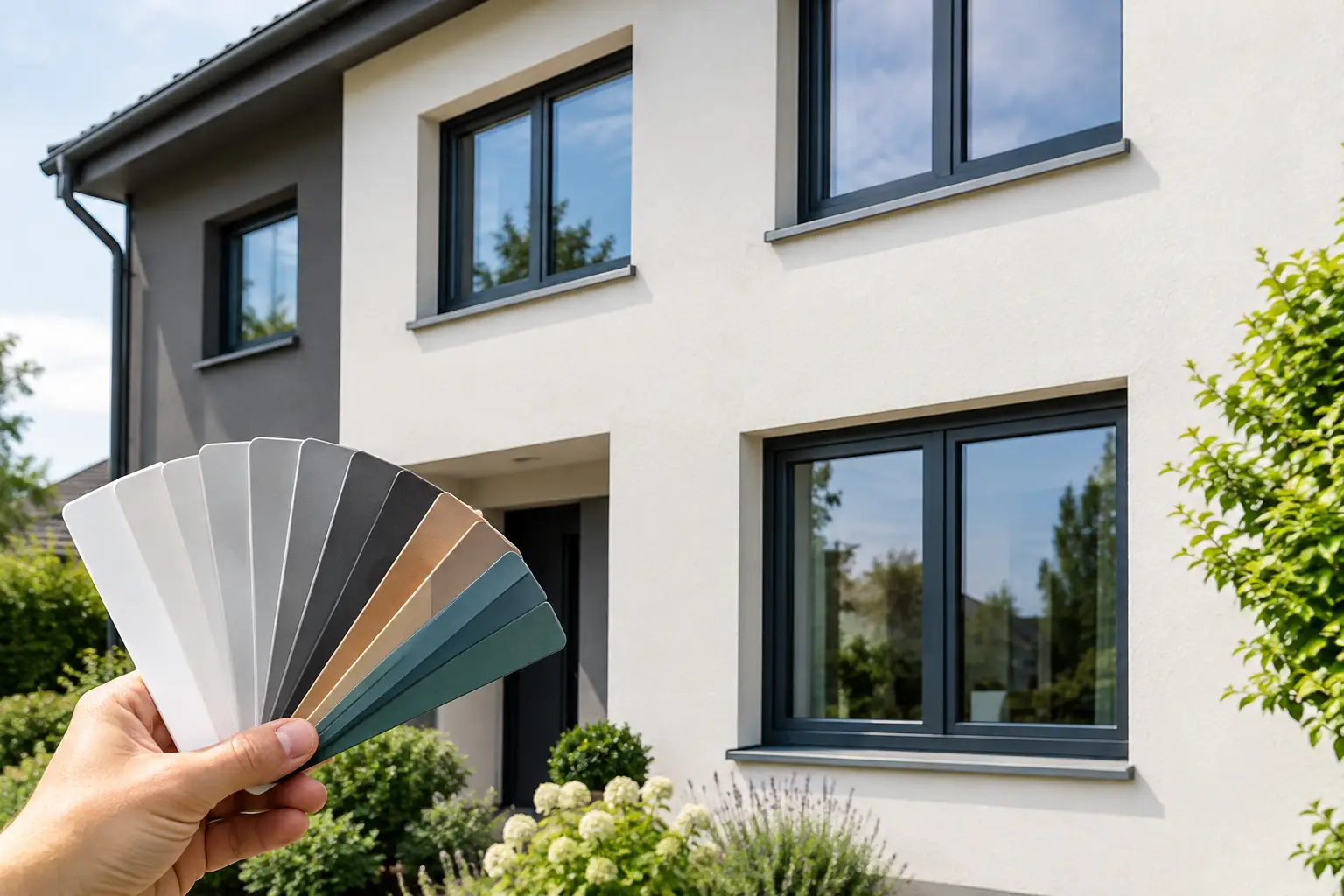 Welche Fensterfarbe passt zur Hausfassade?